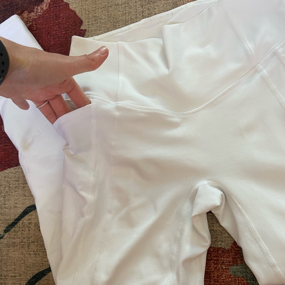 Til you collapse white heart booty leggings